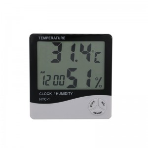 家庭用オフィスの車の温度湿度計時間表示と大型LCDディスプレイ温度計湿度計内蔵時計
