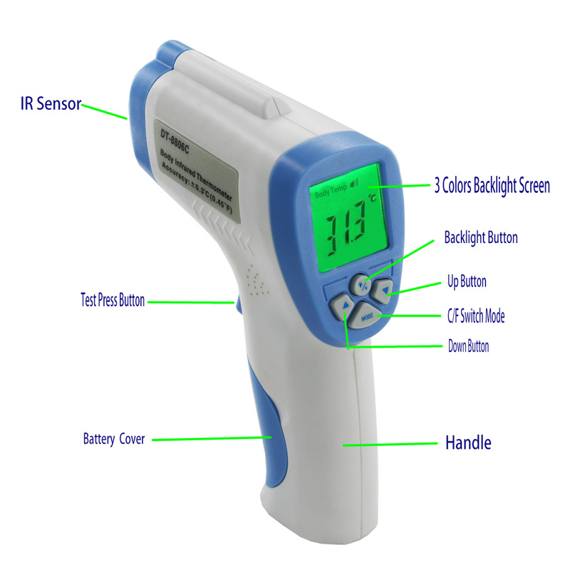 非接触デジタル赤外線温度計体温テストサプライヤ温度計Pice