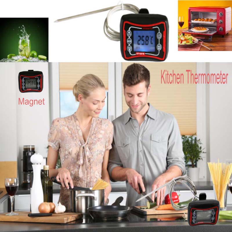 多目的シースマグネットと長い熱電対ラインプローブを備えた便利で実用的な防水食品温度計